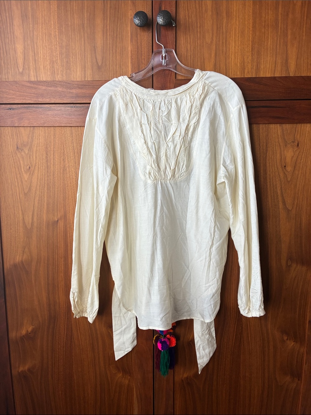 Hazel Brown cream cotton chic blouse